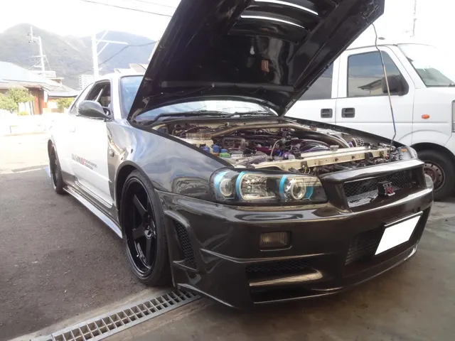 GT-R(BNR34)タービン装着